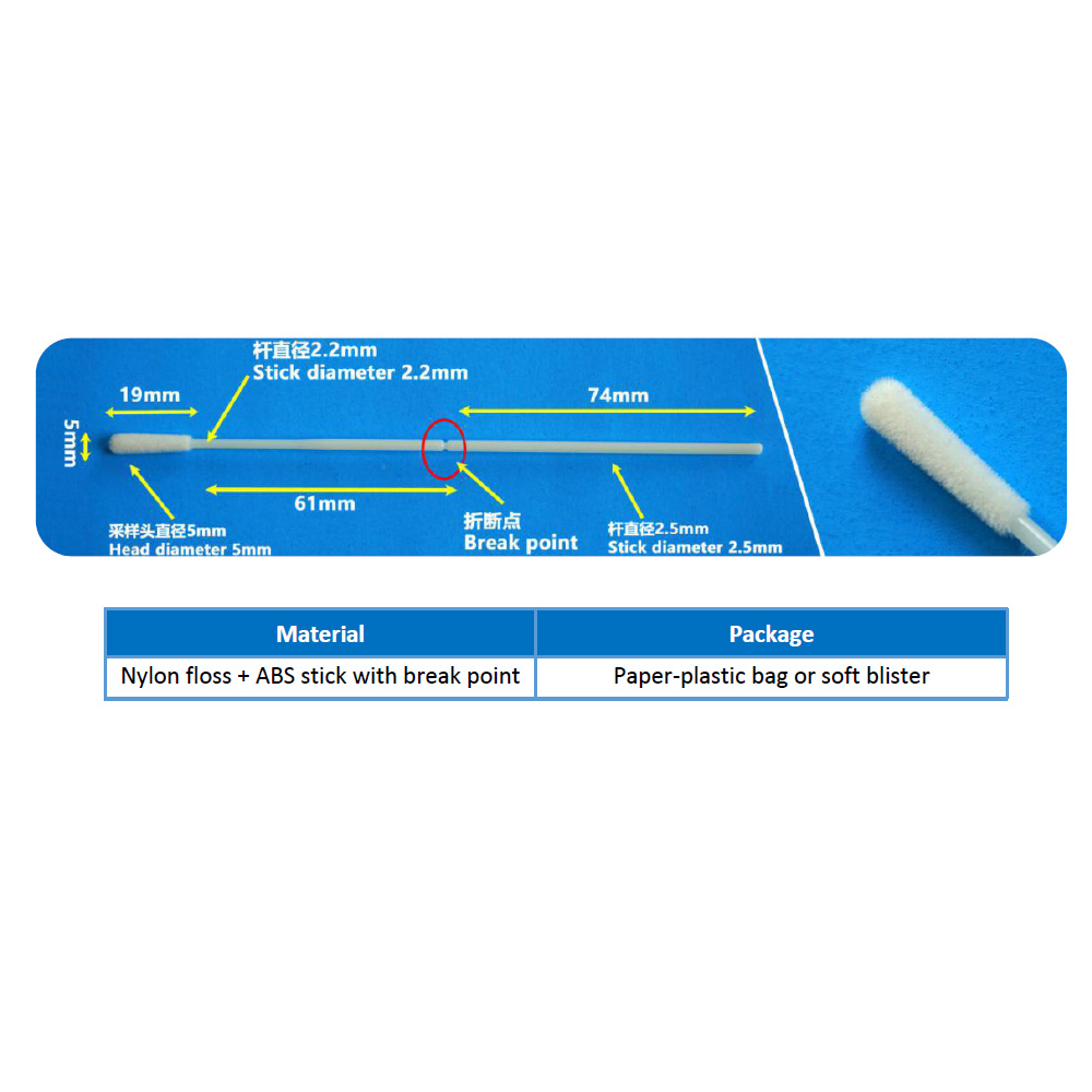 Sampling collection swabs